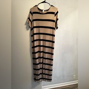 H&M Striped Maxi Dress